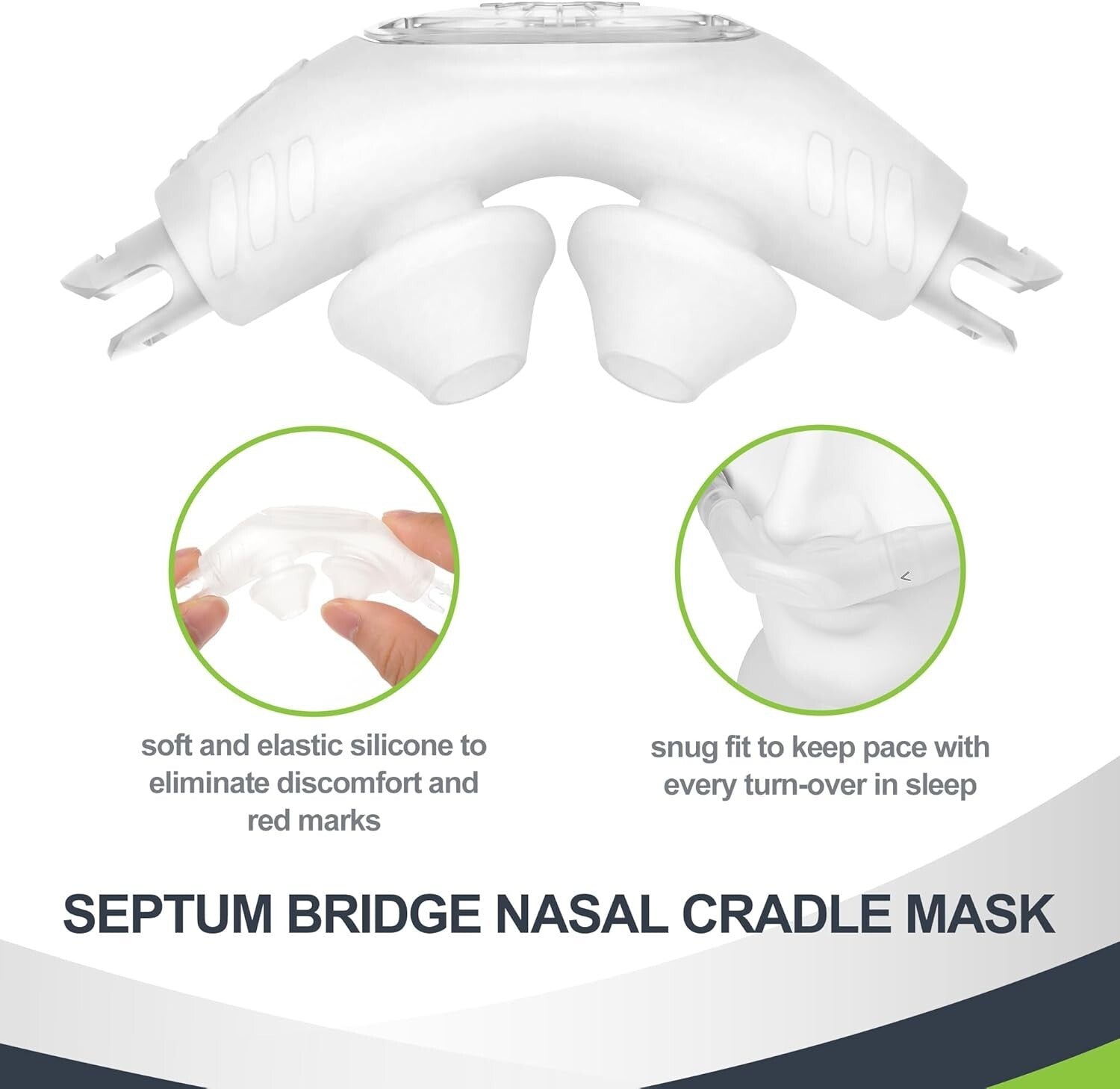 Durable P30i Replacement Set: Universal-Size Nasal Cushion with Magnetic Release