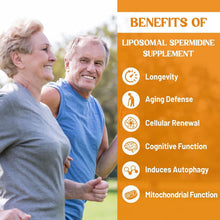 Load image into Gallery viewer, High-Potency 30mg Liposomal Spermidine Supplement - 99% Absorption, 180 Softgels