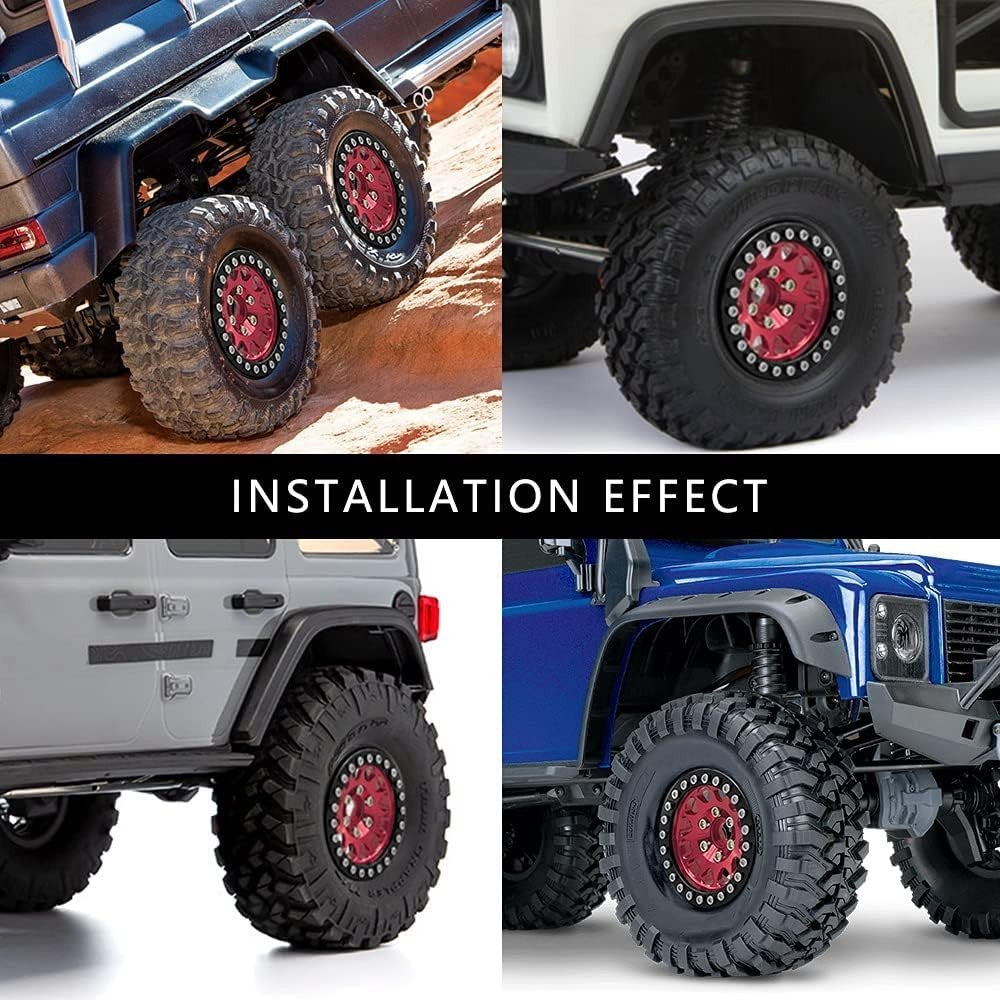 OGRC 1.9 Inch Aluminum Beadlock Wheels - Ideal for Traxxas & D90 Crawlers - 4PCS