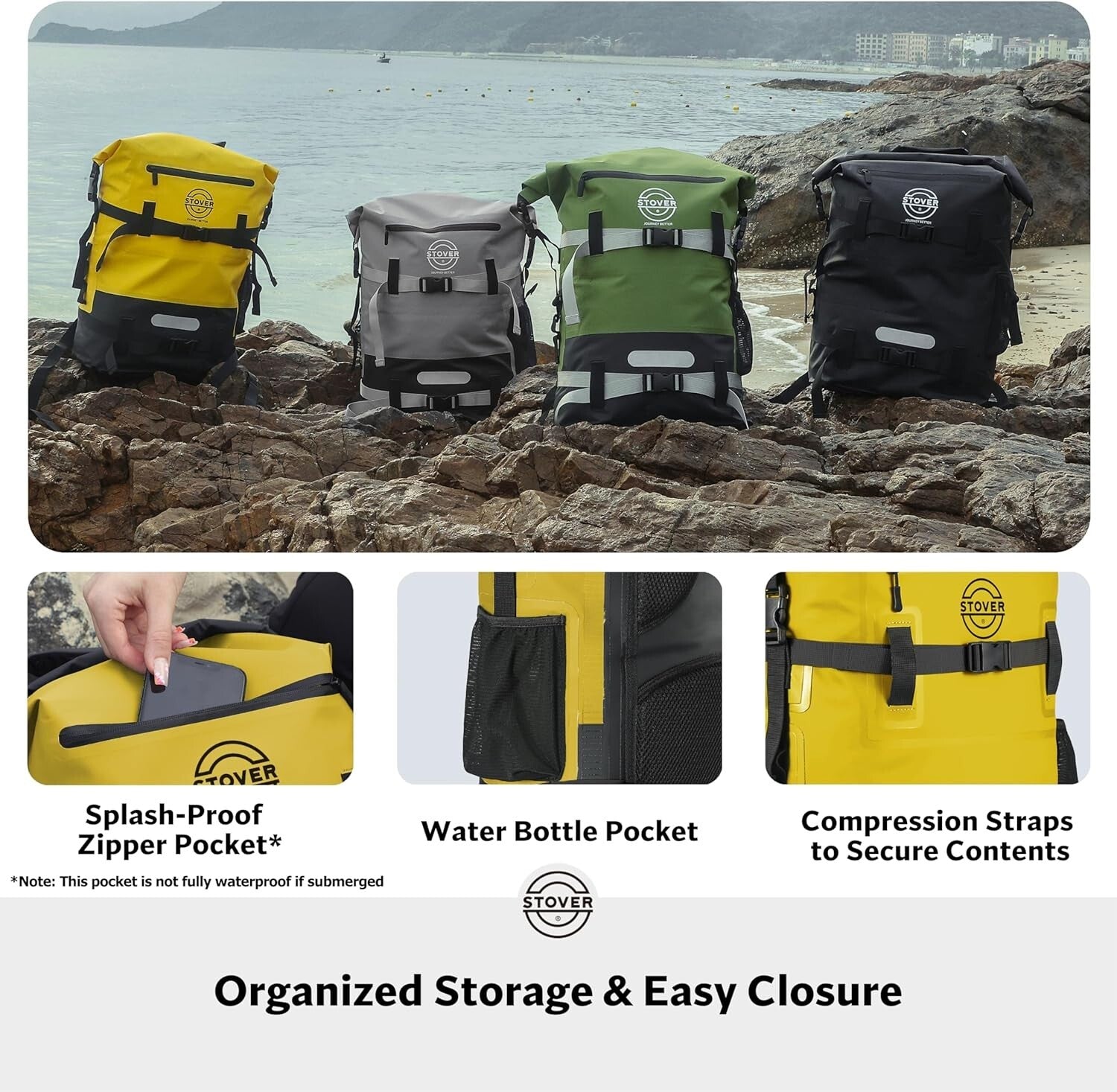 Ergonomic 40L Waterproof Backpack - Ultimate Floating Dry Bag for Adventurers
