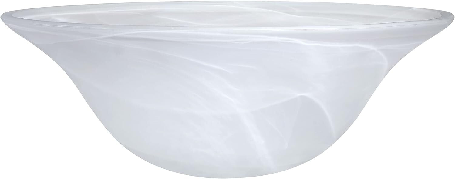 Etched Alabaster Replacement Glass Shade for Torchiere & Pendant Lights - 15.5"