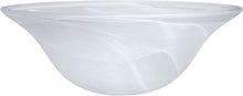 Load image into Gallery viewer, Etched Alabaster Replacement Glass Shade for Torchiere &amp; Pendant Lights - 15.5"