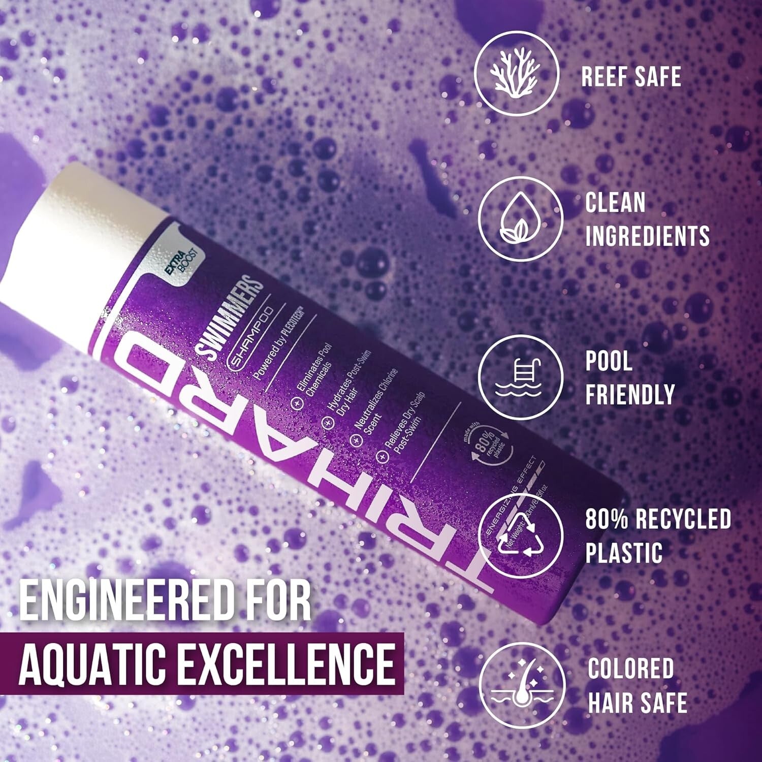 Specialized Swimmers Shampoo with Dead Sea Minerals - Pack of 2 for Healthy Hair