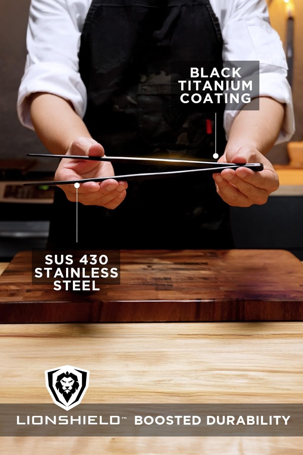 12'' Stainless Steel Tongs with Micro-Teeth Grip for Precision Cooking