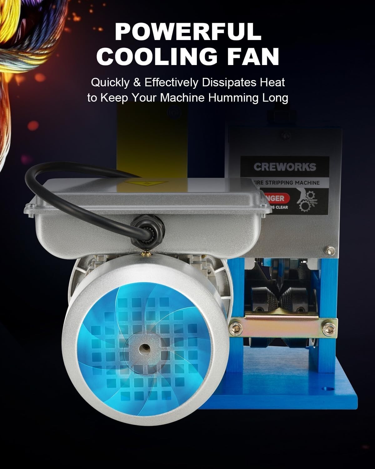 Efficient 180W Wire Stripper - Ergonomic, Compact Design for Easy Use