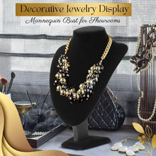 Load image into Gallery viewer, Black Velvet Necklace Holder - 11 Inch Display Stand for Weddings &amp; Birthdays