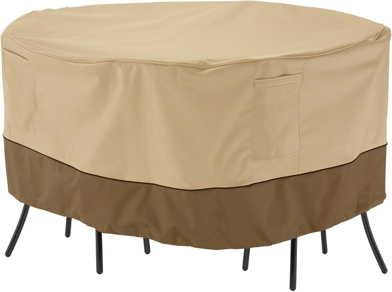 Elegant Gardelle Fabric 52" Patio Table & Chairs Cover - Weatherproof Design