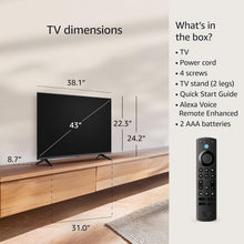 Load image into Gallery viewer, Advanced 43" 4K UHD Smart TV - Voice-Controlled Entertainment &amp; Stunning Clarity