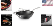 Load image into Gallery viewer, Elegant Hard-Anodized 12-Inch Nonstick Wok with Cool Stainless Steel Handle
