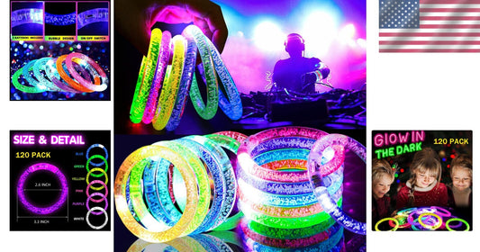 Eye-Catching 90PCS LED Glow Bracelets - The Ultimate Party Favors for All Ages