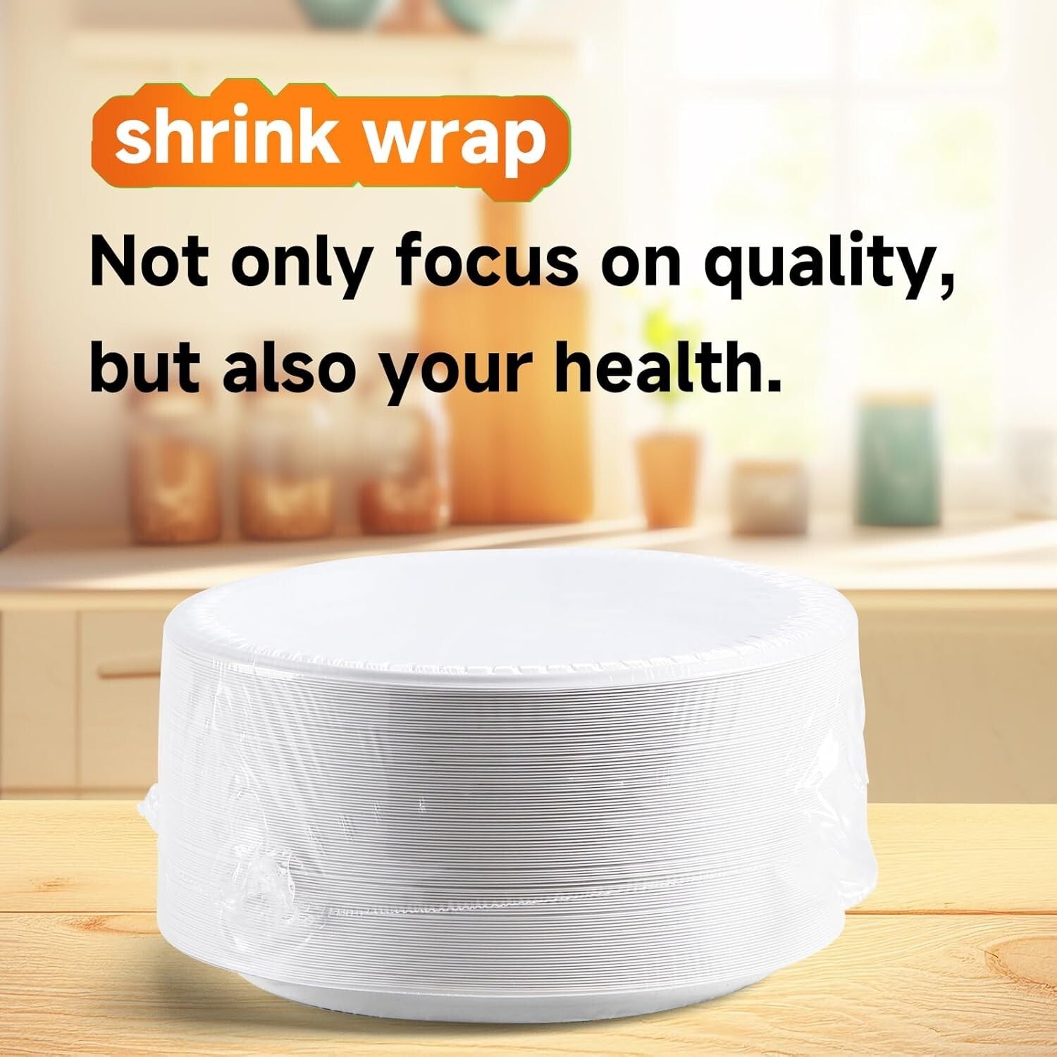 BPA-Free Solid White Dinner Plates, 150 Heavy-Duty Reusable Trays for Events