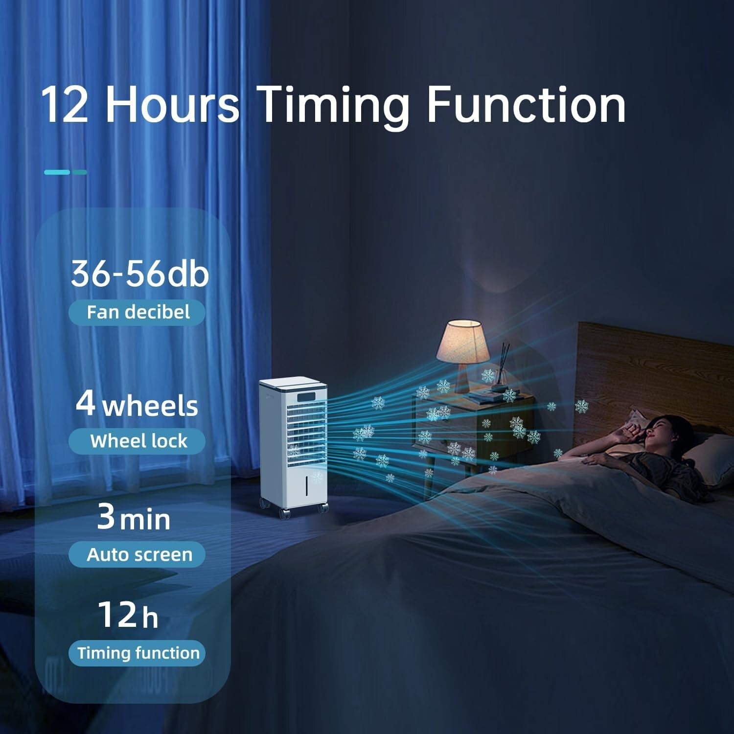 Adjustable Speed Evaporative Air Cooler - Remote Control & Touch Operation