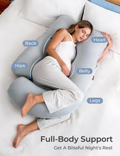 Load image into Gallery viewer, Removable Cover 57" U-Shaped Body Pillow with Cooling Feature for Pregnancy