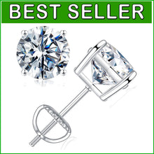 Load image into Gallery viewer, Lab Created Moissanite Earrings, D Color Clarity, Perfect Gift for Any Occasion