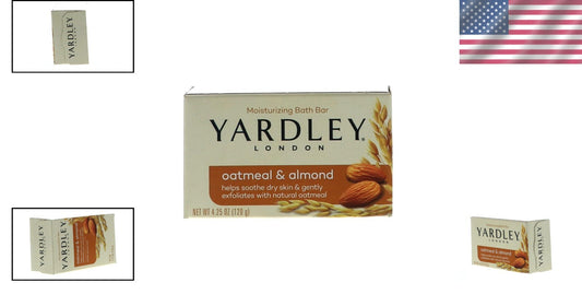 Pack of 24 London Oatmeal & Almond Moisturizing Soap Bars - Gentle Exfoliation