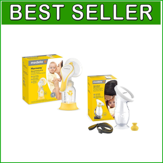 BPA-Free Harmony Manual Breast Pump & Silicone Collector - Easy Milk Capture,