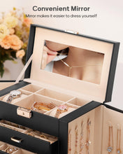 Load image into Gallery viewer, Mirrored Jewelry &amp; Watch Storage Box - Elegant Design with Removable Pillows