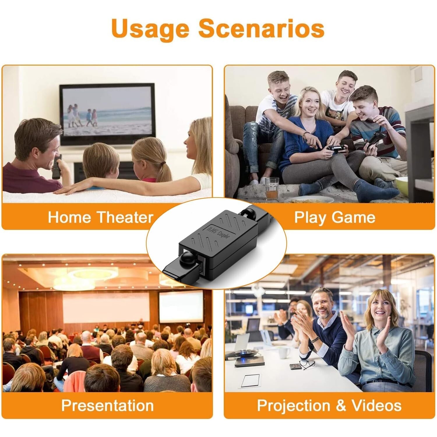 Pack of 50 RJ45 Ethernet Extender Adaptors - Signal Boosters for All Devices