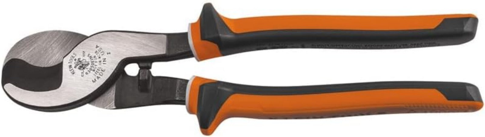 1000V Rated Electric Cable Cutter with Precision Shearing Action - Orange/Black