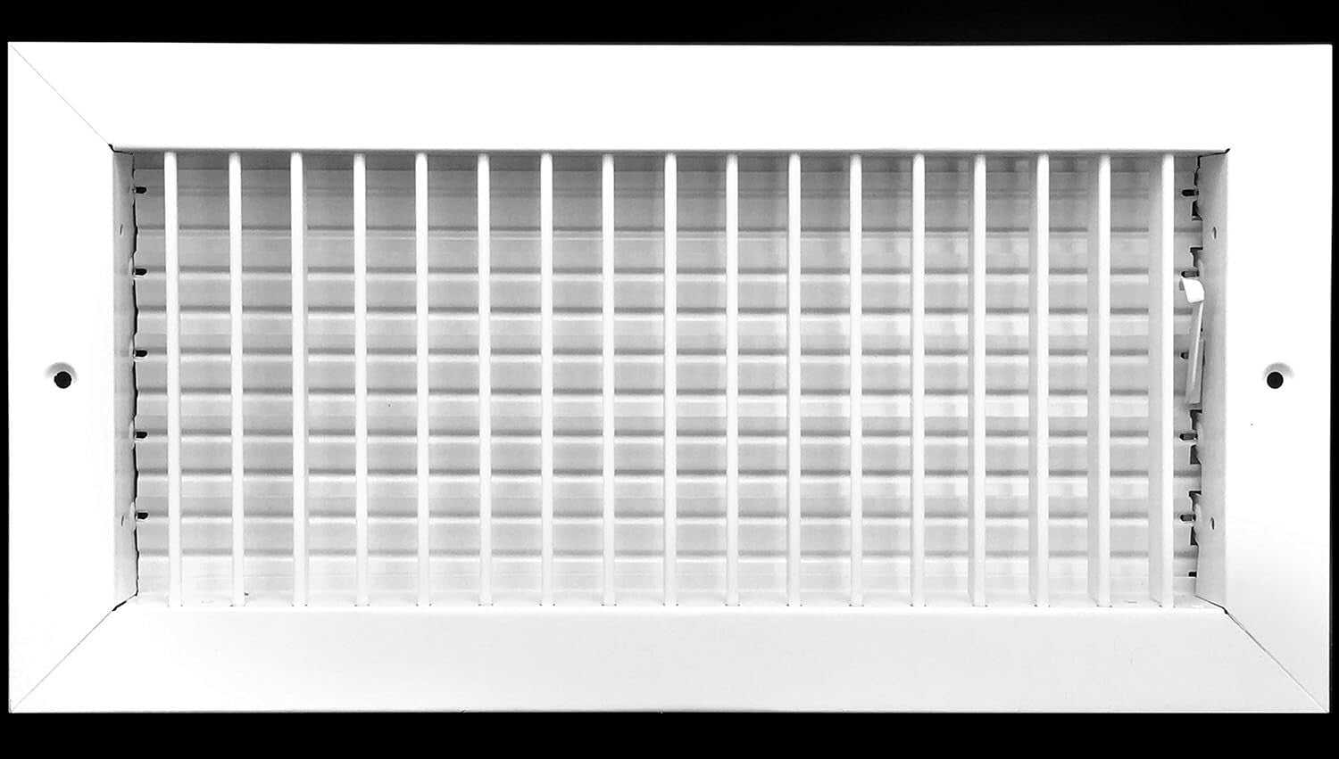 Customizable 14"w X 6"h White Air Supply Diffuser with Scratch-Resistant Finish