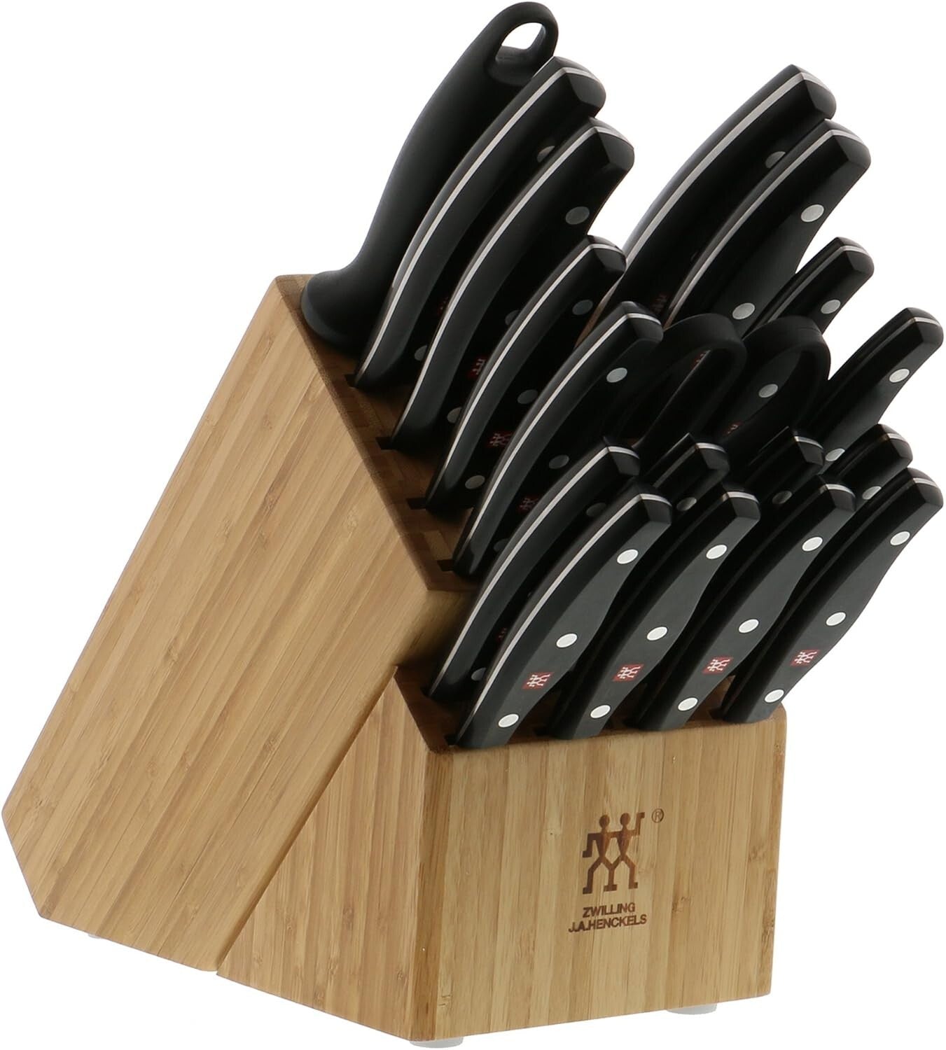 Complete TWIN Signature 19-Pc Knife Block Set with Dishwasher Safe Convenience