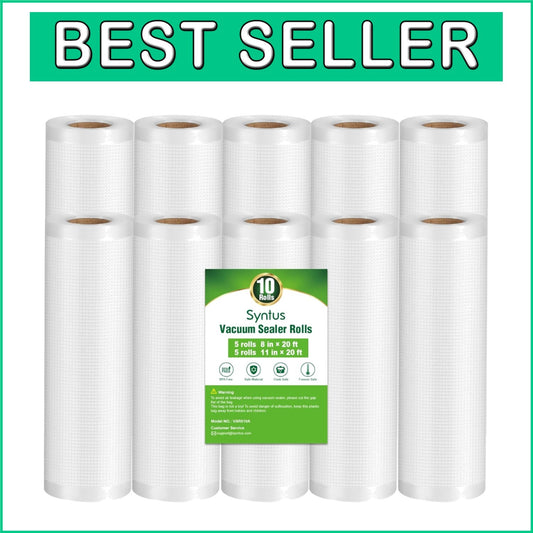 10 Pack Commercial Grade Vacuum Sealer Bags - Ideal for Meal Prep & Storage
