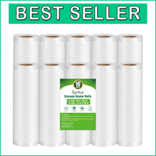 Load image into Gallery viewer, 10 Pack Commercial Grade Vacuum Sealer Bags - Ideal for Meal Prep &amp; Storage