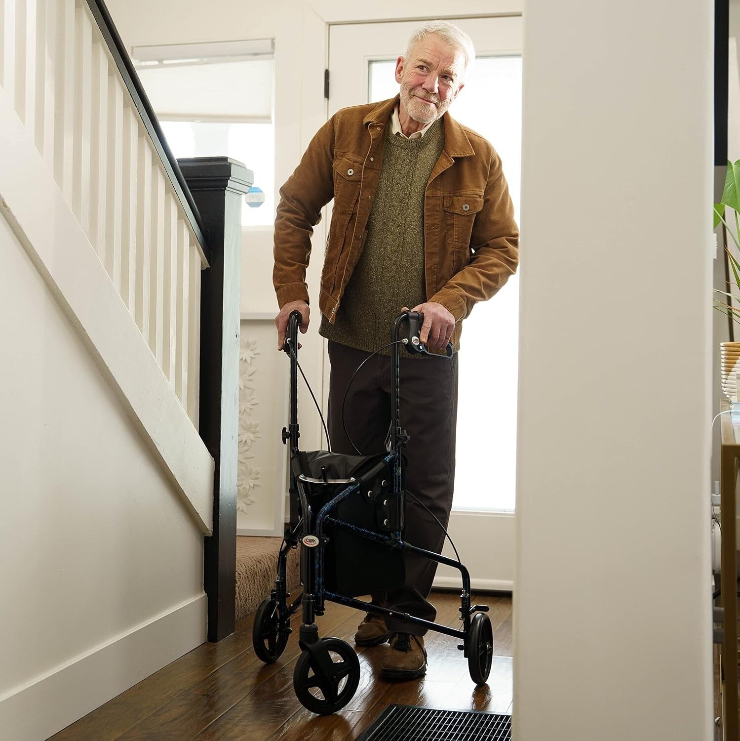 Maneuverable Trio Walker for Seniors - Adjustable Handles and Quick Collapse