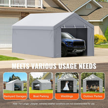 Load image into Gallery viewer, Robust 10x20 ft Carport Canopy Cover with Durable Side Wall for Outdoor Shelter