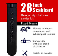 Load image into Gallery viewer, Easy Install 28-Inch Chainsaw Carrier for Tractors - Compatible with All Brands
