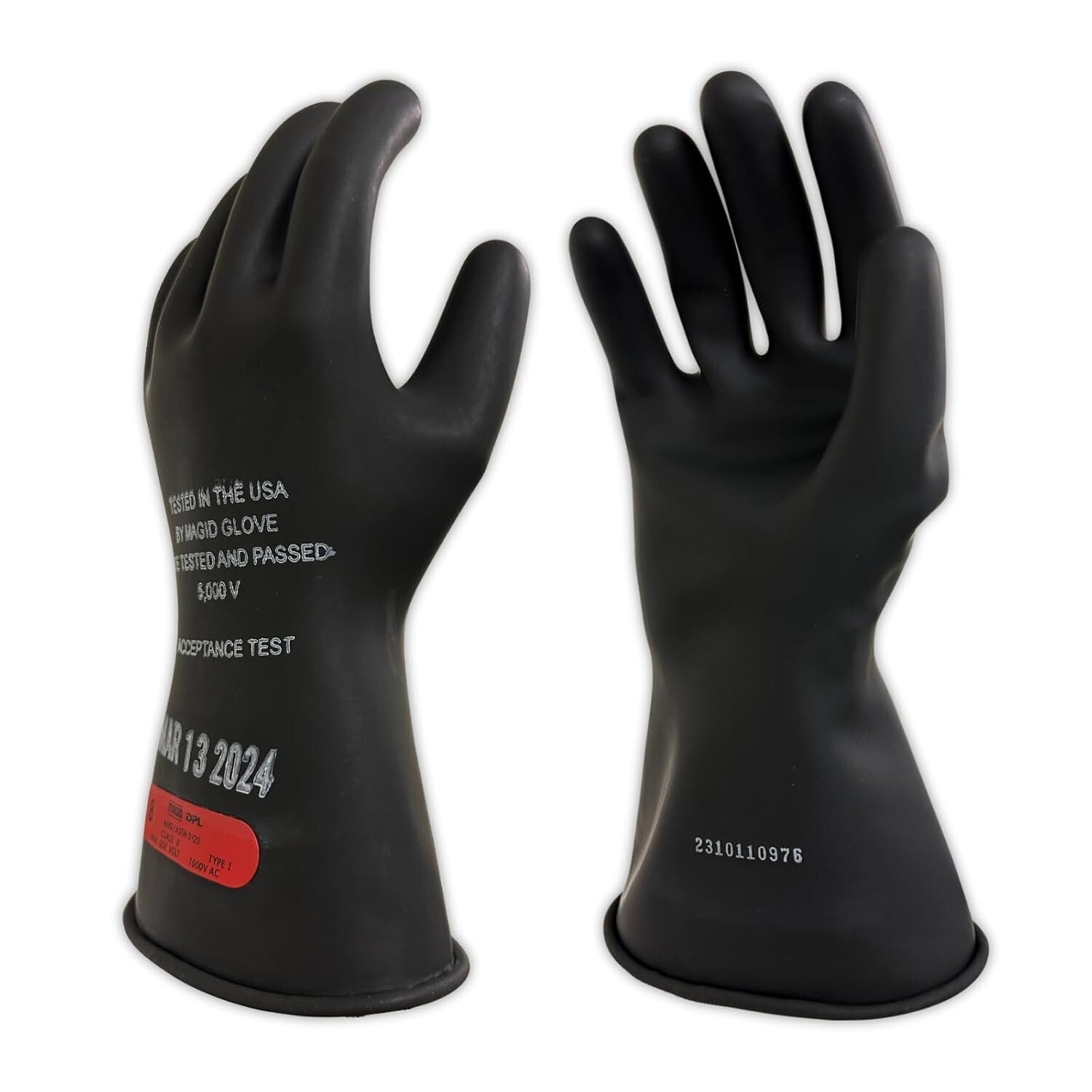 Dielectric Natural Rubber Electrician Gloves - Class 0, Enhanced Flexibility