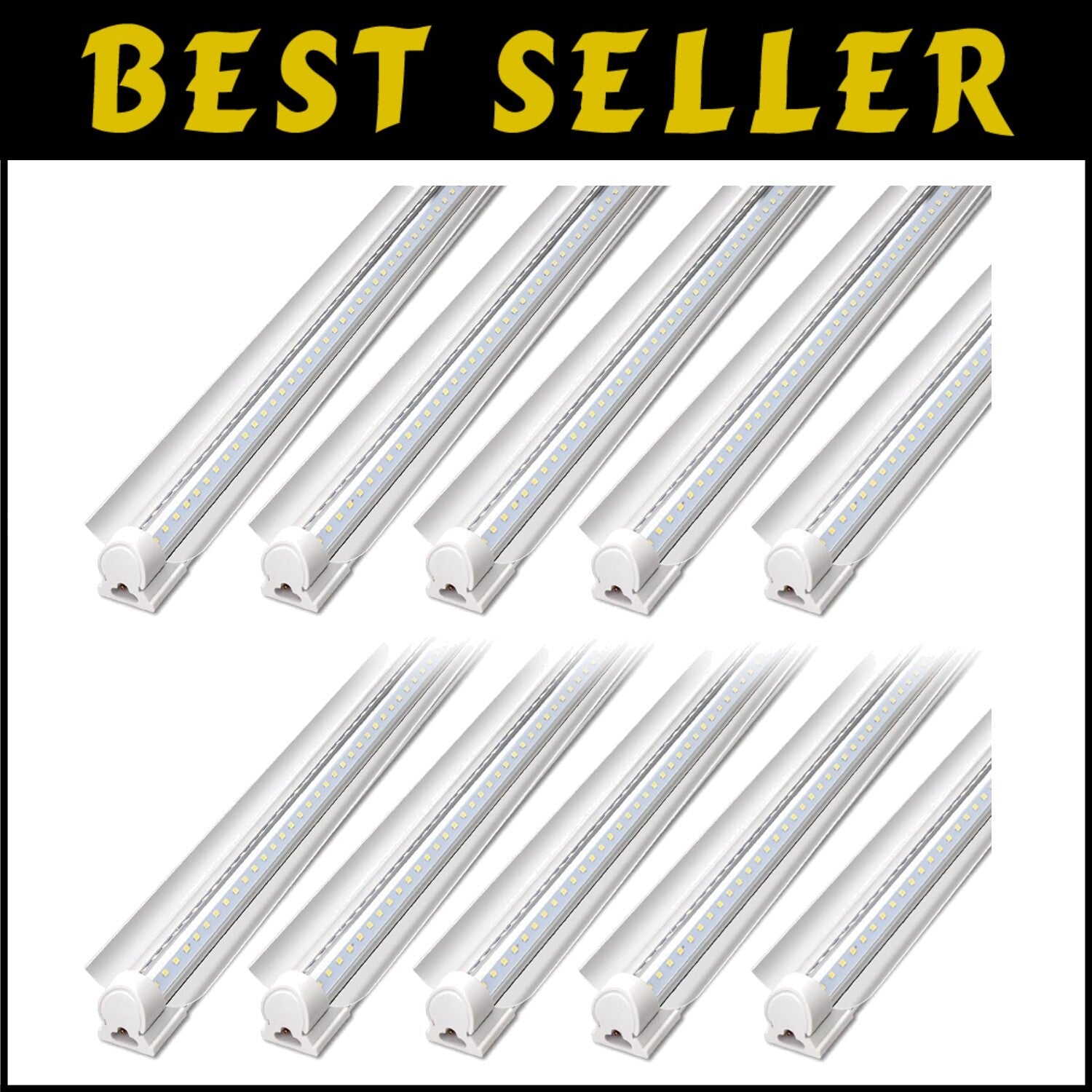 Ultra Bright Linked 4FT LED Ceiling Lights - 40W, Ideal for Workspaces, 10 Pack
