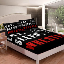 Load image into Gallery viewer, Super Soft Wrestling Fitted Sheet Set for Kids - Full Size 3Pcs with Pillowcases