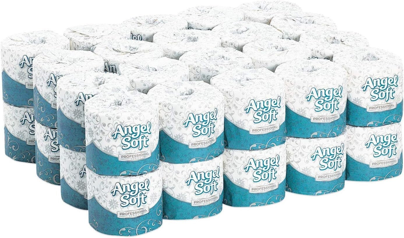Angel Soft Professional 2-Ply Toilet Paper Pack of 40 Rolls, Soft & Sustainable