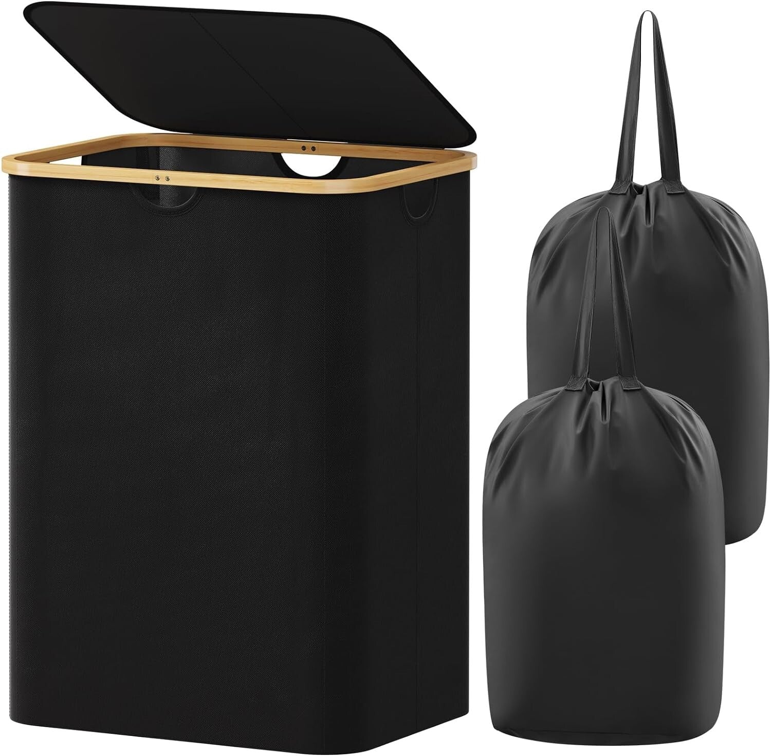 Elegant 150L Laundry Hamper with Removable Bags - Perfect for Home Organization