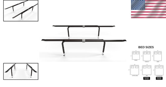 Durable Adjustable Bed Slats with 4 Legs - Stabilizes and Supports All Beds