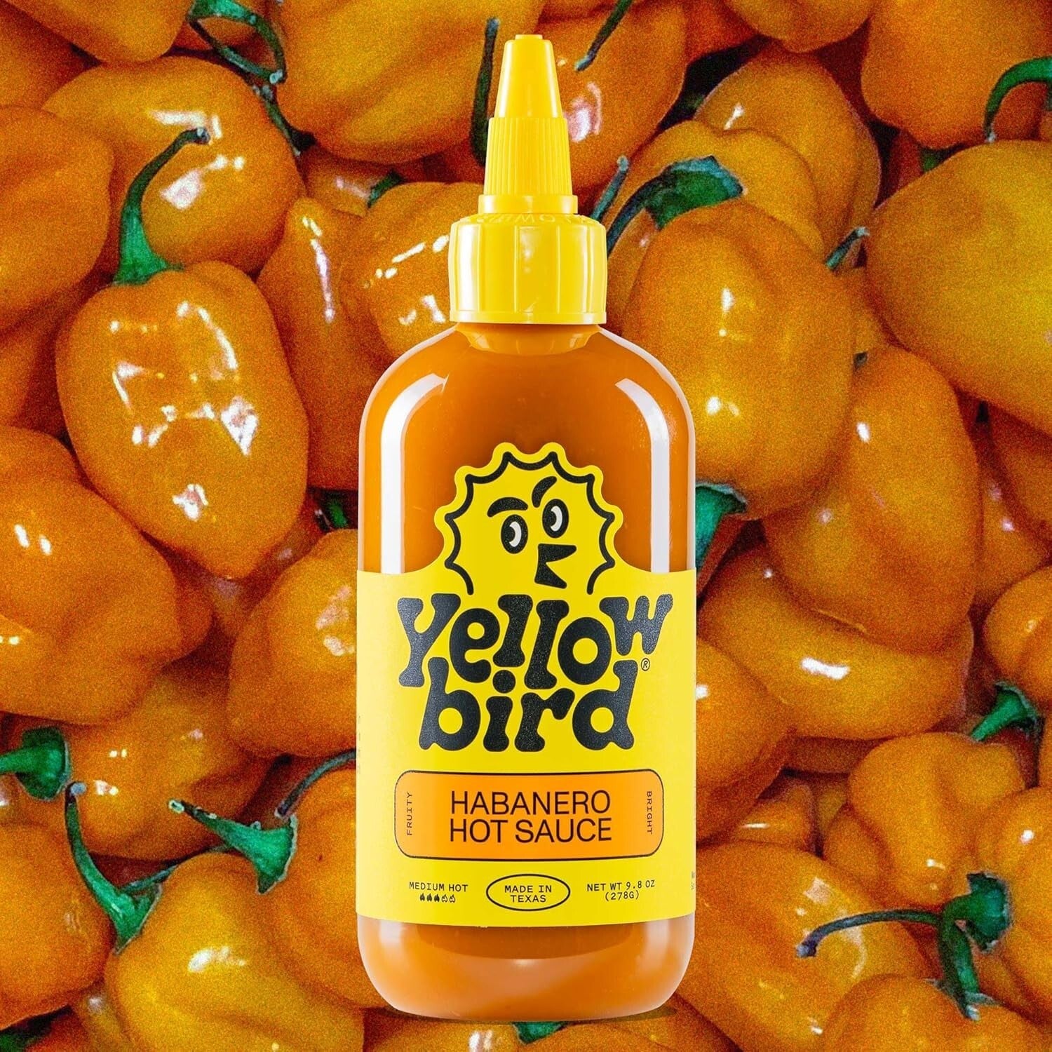Spicy Culinary Adventure - Yellowbird Hot Sauce Variety Pack, 5 x 9.8 oz Bottles