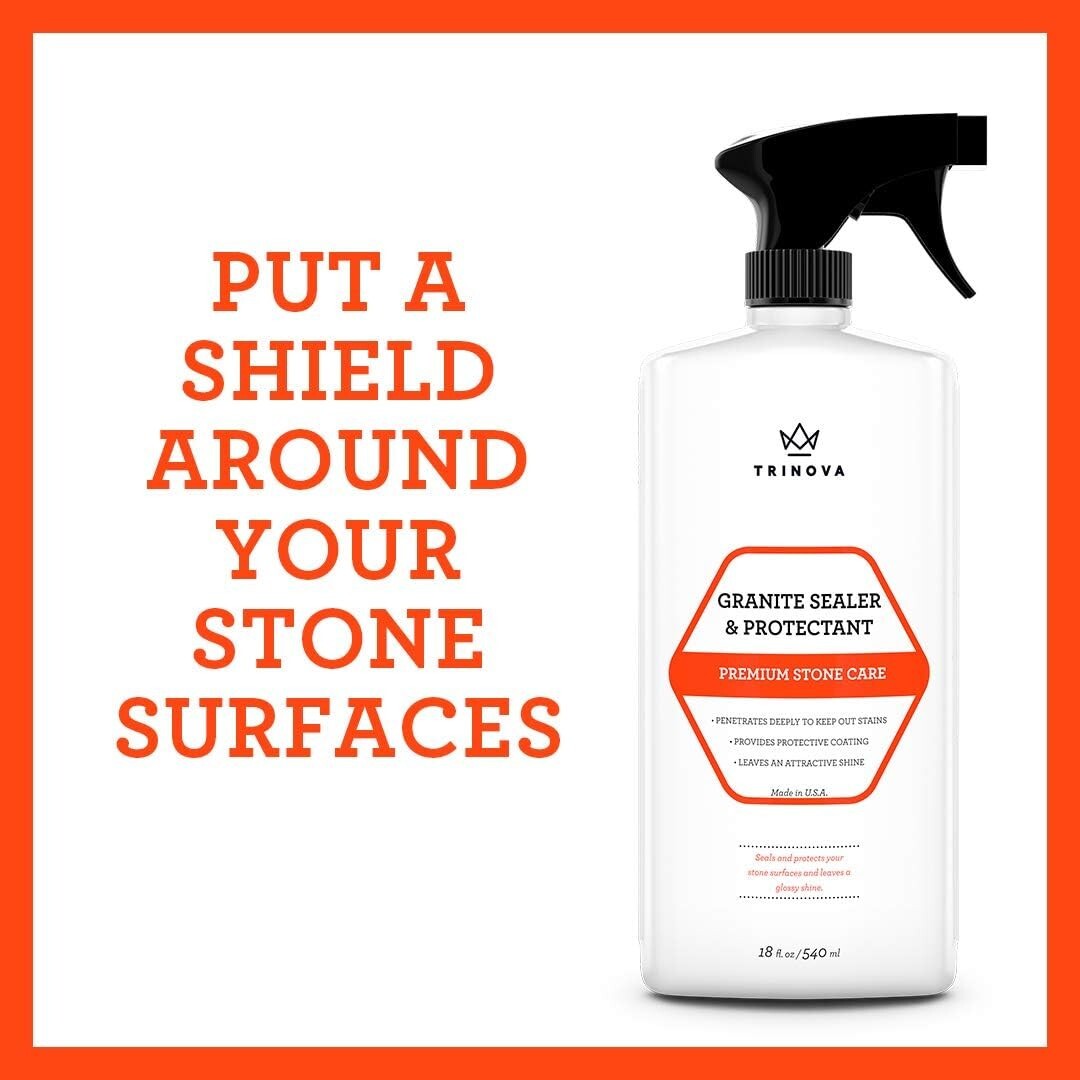Advanced Stain-Proof Granite Sealer & Polish - 128 fl oz for Durable Stone Care