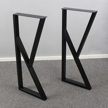 Load image into Gallery viewer, Heavy-Duty 35'' Rustic K-Shape Table Legs - Ideal for Industrial Style Furniture