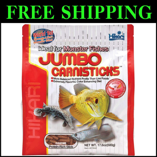 Premium 17.6 oz Jumbo Carnisticks Fish Food for Vibrant Color and Health