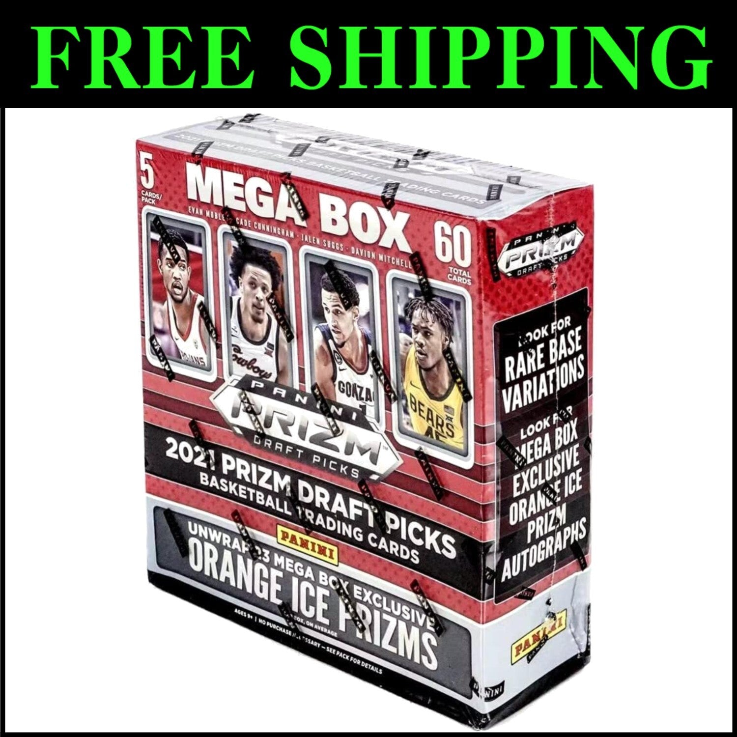 Premium 2021-22 Prizm Draft Picks Basketball Cards - 60 Count Collector's Box