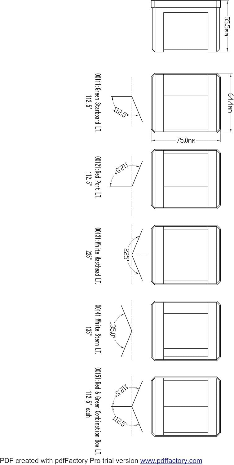 Durable ABS Waterproof LED Navigation Light for Boats Up to 12M - Green & Red