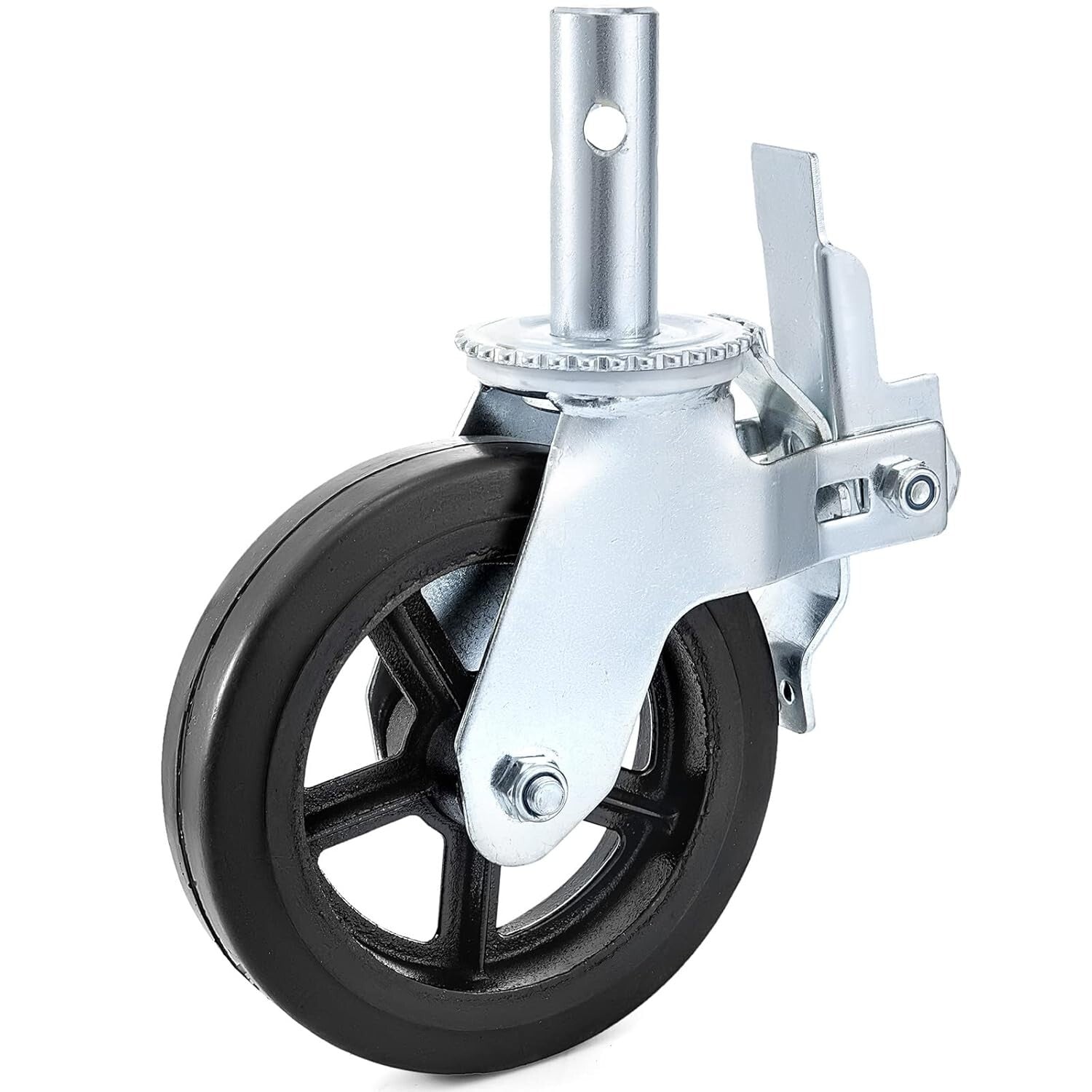 Durable 8 x 2 Inch Heavy-Duty Swivel Casters with Double Lock - 1100LBS Capacity