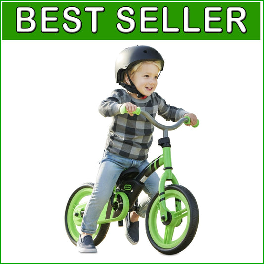 12-Inch My First Balance-to-Pedal Training Bike for Children 2-5 Years, Green