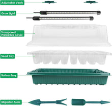 Load image into Gallery viewer, Premium 80 Cells Seedling Starter Trays with Brightness Control &amp; Drainage Holes