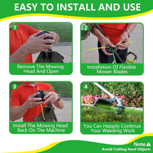 Load image into Gallery viewer, Replacement Weed Wacker Blades - 100 Count of Durable Flexible Trimmer Blades