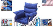 Load image into Gallery viewer, Non-Slip Wheelchair Cushion &amp; Armrests, Ideal for Seniors' Comfort - Blue