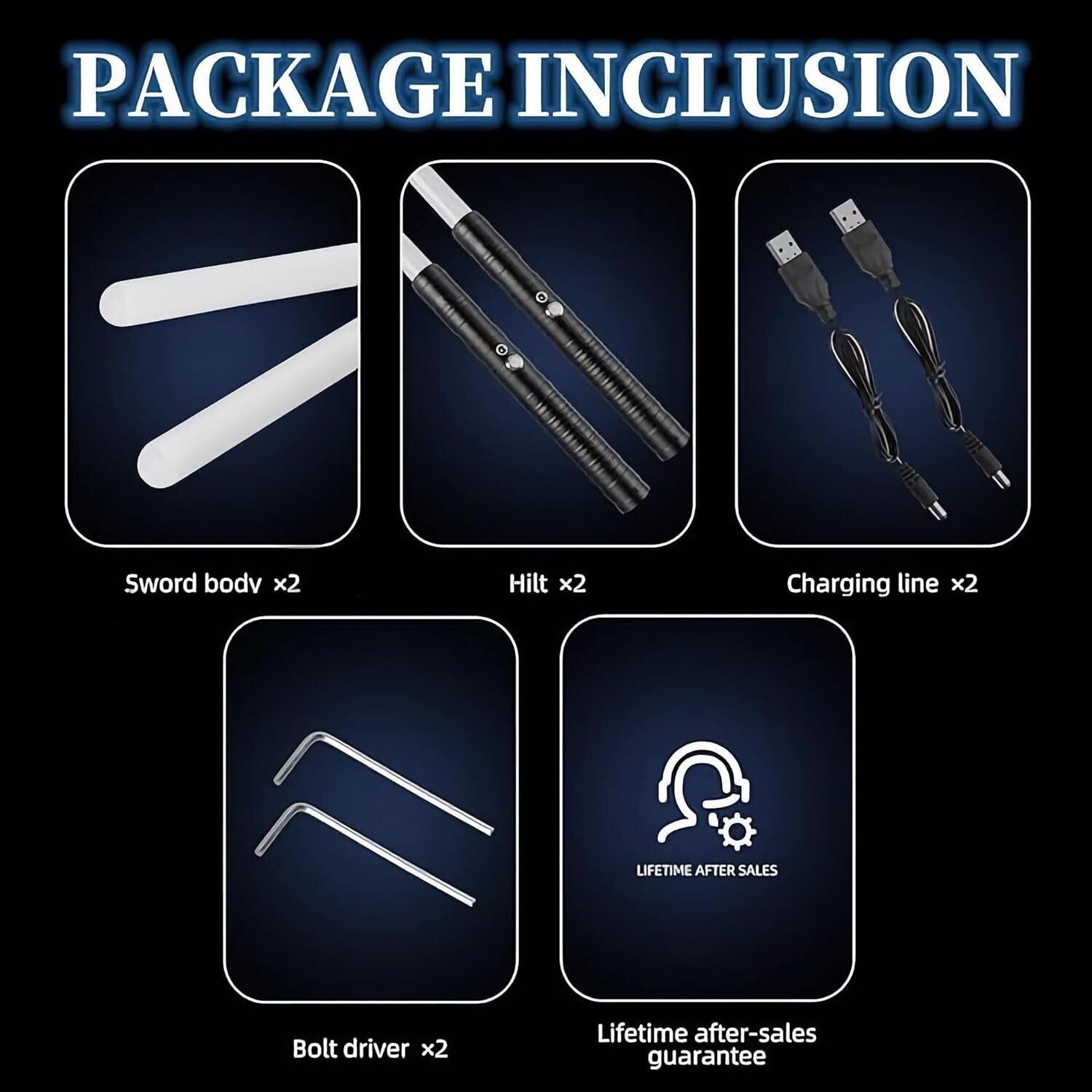 Vivid RGB Lightsaber 2-Pack - Rechargeable with Special Effects for Dueling