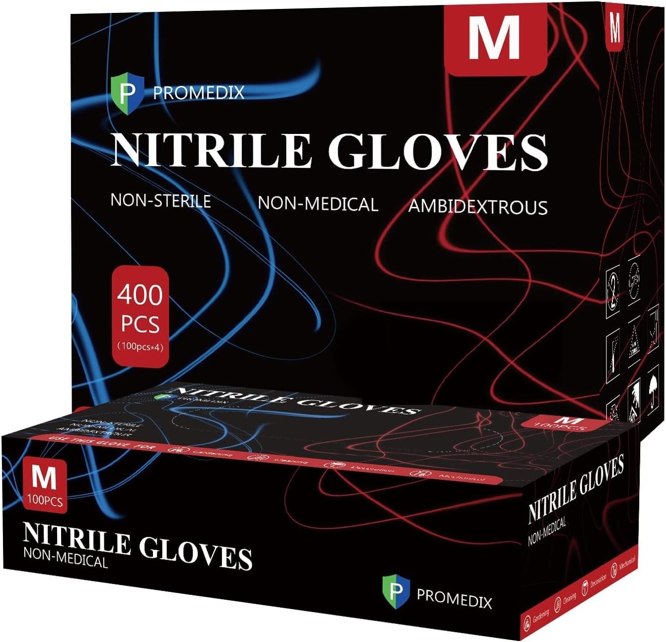 Eco-Friendly Nitrile Disposable Gloves 100ct - Powder-Free for Sensitive Hands