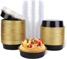 Load image into Gallery viewer, 120 Pack Disposable Aluminum Ramekins with Lids – Perfect for Baking Delights